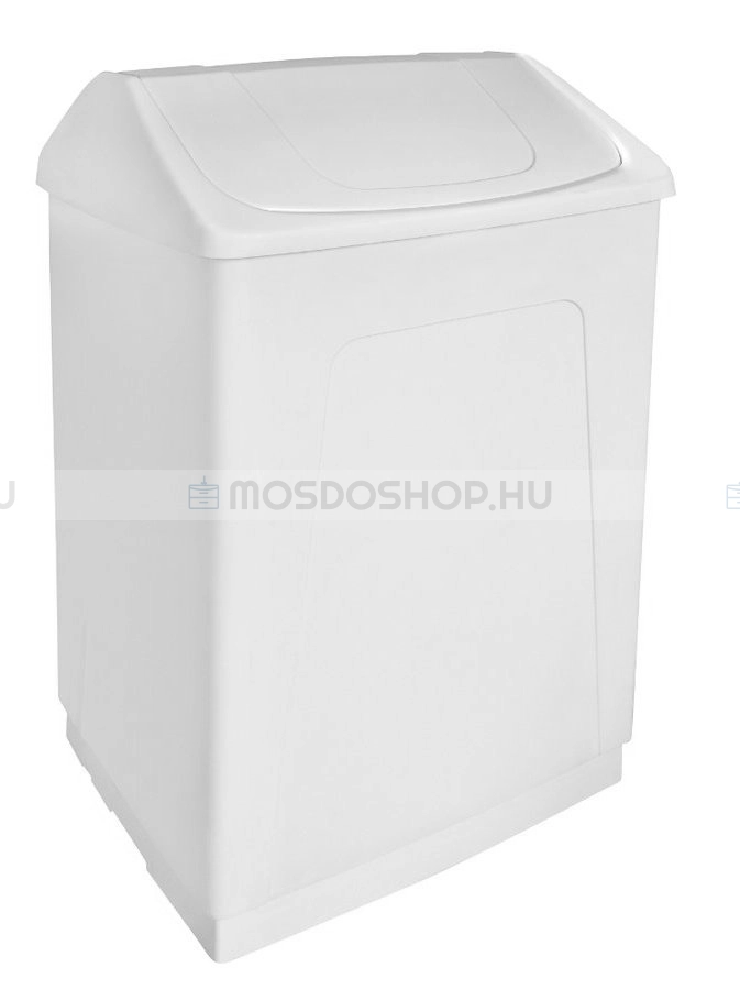 AQUALINE WHITE LINE billenő tetővel 55L műanyag - Fehér - Műanyag (PVC) - Szemeteskuka