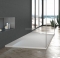 MARMY - DOLOMITE - Öntött márvány zuhanytálca, 80x100cm, perem nélküli, kőhatású - Matt fehér