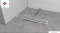 MOFÉM - LINEAR MLP-850 DROPS - Rácsos zuhanyfolyóka, padlóösszefolyó, 85cm - Rozsdamentes acél