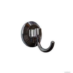 LAGOON - Fürdőszobai fogas 1 akasztóval - Falra rögzíthető - Krómozott fém (AK-01)