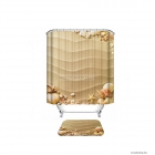 LAGOON - Textil zuhanyfüggöny függönykarikával 180x200cm - Csillagok és kavicsok a sivatagban