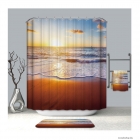 LAGOON - Textil zuhanyfüggöny függönykarikával 180x200cm - Homokos tengerpart