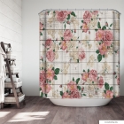 LAGOON - Textil zuhanyfüggöny függönykarikával 180x200cm - Babarózsák