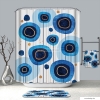 LAGOON - Textil zuhanyfüggöny függönykarikával 180x200cm - Tintafoltok