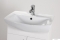 HB BÚTOR - STANDARD 50F - Mosdószekrény, fürdőszoba mosdó bútor, 2 nyílóajtóval, fiókkal, kerámia mosdóval, 50x85cm - Magasfényű MDF front