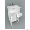 HB BÚTOR - STANDARD 55F - Mosdószekrény, fürdőszoba mosdó bútor, 2 nyílóajtóval, fiókkal, kerámia mosdóval, 55x85cm - Magasfényű MDF front