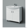 HB BÚTOR - MART 75 - Mosdószekrény, fürdőszoba mosdó bútor, 2 nyílóajtóval, kerámia mosdóval, 75x85cm - Magasfényű MDF front