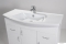 HB BÚTOR - STANDARD 100 - Mosdószekrény, fürdőszoba mosdó bútor, 3 nyílóajtóval, 2 fiókkal, kerámia mosdóval, 100x85cm - Magasfényű MDF front