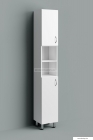 HB BÚTOR - STANDARD 30 - Fürdőszobai állószekrény, balos, 2 nyílóajtóval, polcos, 30x190cm - Magasfényű fehér
