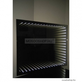 HB BÚTOR - DV. WENECJA - Fürdőszobai fali tükör körben LED világítással, 3D hatású, 79x65cm