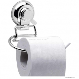 GEDY - HOT - Fali WC papír tartó vákuumos tapadókoronggal - Nyitott, fedél nélküli - Krómozott