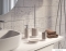 GEDY - NEW MIZAR - WC kefe tartó - Padlóra helyezhető - Galambszürke színű kerámia