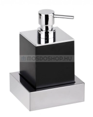 BEMETA GAMMA - Fali folyékony szappan adagoló, 200ml - Fekete műanyag, krómozott réz (145409012)(XS104B)