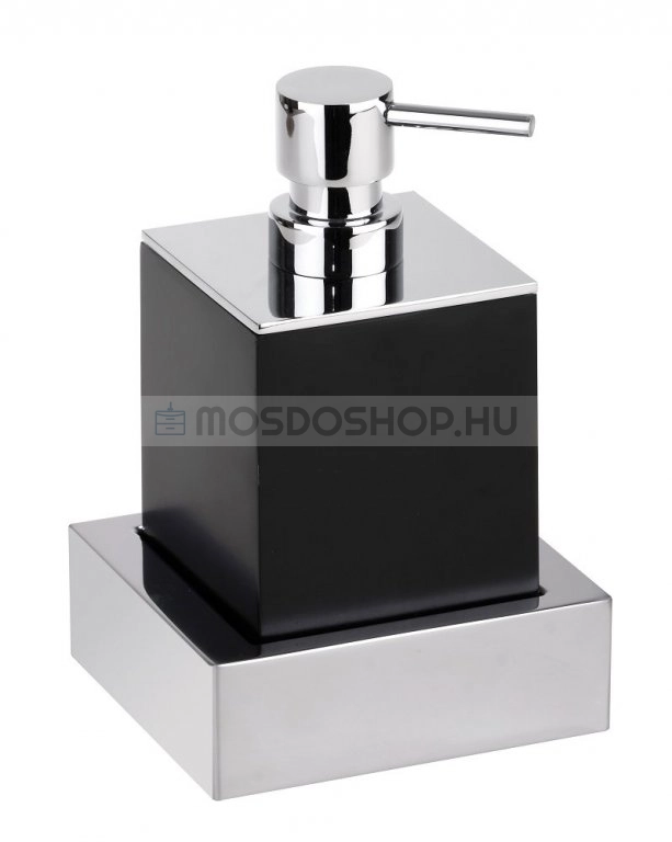 BEMETA GAMMA - Fali folyékony szappan adagoló, 200ml - Fekete műanyag, krómozott réz (145409012)(XS104B)