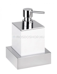 BEMETA GAMMA - Fali folyékony szappan adagoló, 200ml - Fehér műanyag, krómozott réz (145509012)(XS104W)