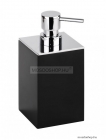 BEMETA - GAMMA - Folyékony szappan adagoló, 200ml - Pultra helyezhető, szögletes - Fekete, krómozott