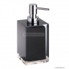 BEMETA - VISTA - Folyékony szappan adagoló, 250ml - Üveghatású fekete akril tartó, krómozott pumpa