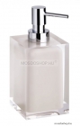 BEMETA - VISTA - Folyékony szappan adagoló, 250ml - Üveghatású bézs akril tartó, krómozott pumpa