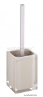 BEMETA - VISTA - WC kefe tartó - Padlóra helyezhető - Szögletes - Üveghatású bézs műanyag