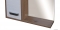 VIVA STYLE - ORIENT - Tükrös fürdőszobai szekrény, balos oldalszekrénnyel, 60x70cm - Magasfényű fehér-tölgy