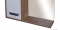 VIVA STYLE - ORIENT - Tükrös fürdőszobai szekrény, balos oldalszekrénnyel, 75x70cm - Magasfényű fehér-tölgy