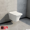 CERASTYLE - IBIZA - Függesztett WC (tető nélkül) - Perem nélküli 