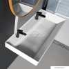 CERASTYLE - SHARP - Mosdó, mosdókagyló, 100x48 cm - Szögletes - 2 csaplyukkal - Pultra, bútorra ültethető, falra szerelhető