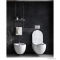 SANOVIT - BRILLA - Függesztett WC (tető nélkül) - Perem nélküli - Fehér kerámia