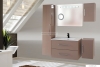 HB BÚTOR - COLORADO 80 - Fali mosdószekrény, fürdőszoba mosdó bútor, 2 fiókkal, kerámia mosdóval - Cappuccino színű
