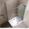 ATLANTIS - BELVER DUO - Szögletes zuhanykabin, sarok - Tolóajtós - Edzett üvegből - 90x120 cm