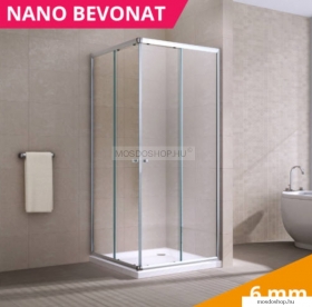 ATLANTIS - MOTRIL - Szögletes zuhanykabin, sarok - Tolóajtós, 80x80 cm