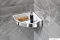 AQUALINE - SAMBA - Fürdőszobai sarokpolc zuhanyzóba - Fényes inox, fehér PVC