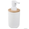 AQUALINE - SNOW - Folyékony szappan adagoló, 300ml, pultra helyezhető - Bambusz, fehér műanyag