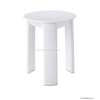 AQUALINE - TRIO - Fürdőszobai szék, D33x40cm - Fehér műanyag (2072-02)