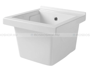 AQUALINE Mosdó mosdókagyló 40x50cm mély medencés (WH118) - Fehér - Kerámia - Pultra, bútorra építhető, falra szerelhető mosdókagyló, mosdótál