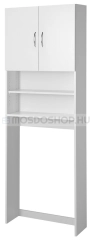 AQUALINE SIMPLEX ECO Fürdőszobai állószekrény mosógép fölé 63x190x25cm - Selyemfényű fehér - Magas álló fürdőszoba szekrény, fürdőszoba bútor