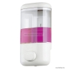 AQUALINE - Fali folyékony szappan adagoló, 600 ml - Műanyag - Átlátszó, fehér (2280)