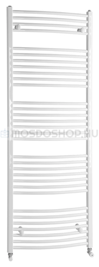 AQUALINE - ILO64E Törölközőszárítós radiátor, 732 W, íves, 45x170 cm - Fehér (fürdőszobai radiátor)