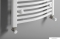 AQUALINE - ILO96E Törölközőszárítós radiátor, 547W, íves, 60x98,6 cm - Fehér (fürdőszobai radiátor)