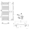 AQUALINE - ILO36E Törölközőszárítós radiátor, 722 W, íves, 60x132,2 cm - Fehér (fürdőszobai radiátor)