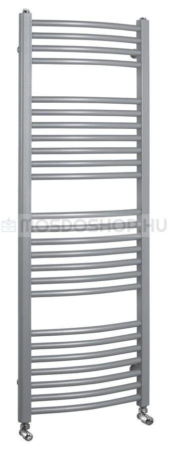 AQUALINE ILA34E 572W íves 45x132 2 cm (fürdőszobai radiátor - Strukturált ezüst - Acél - Törölközőszárítós radiátor
