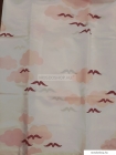 DIPLON - Zuhanyfüggöny függönykarikával, 180x200cm - Textil - Rózsaszín-bézs madaras (CN73100)