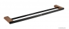 BEMETA - GALLA - Dupla törölközőtartó, fali, 60 cm - Matt fekete réz