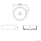 SAPHO - INFINITY ROUND (ISVEA) - Mosdó, mosdótál D36x12cm - Fehér kerámia - Pultra, bútorra ültethető