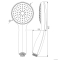 SAPHO - Kézizuhany, zuhanyfej - 1 funkciós, kerek, krómozott ABS (1204-45)