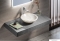 SAPHO - BLOK - Kőmosdó, mosdótál D40cm - Fehér - Pultra, bútorra ültethető (2401-34)