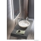 SAPHO - BLOK - Kőmosdó, mosdótál D40cm - Fehér - Pultra, bútorra ültethető (2401-34)
