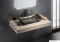 SAPHO - BLOK - Kőmosdó, mosdótál 60x35cm, barna - Pultra, bútorra ültethető (2401-37)