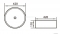 AQUALINE - Mosdó, mosdókagyló D42x17cm - Kerámia - Pultra, bútorra szerelhető (49414)