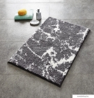 SAPHO - RIDDER MARMOR - Fürdőszoba szőnyeg, kádkilépő csúszásgátlóval, 60X90cm - Szürke, fehér